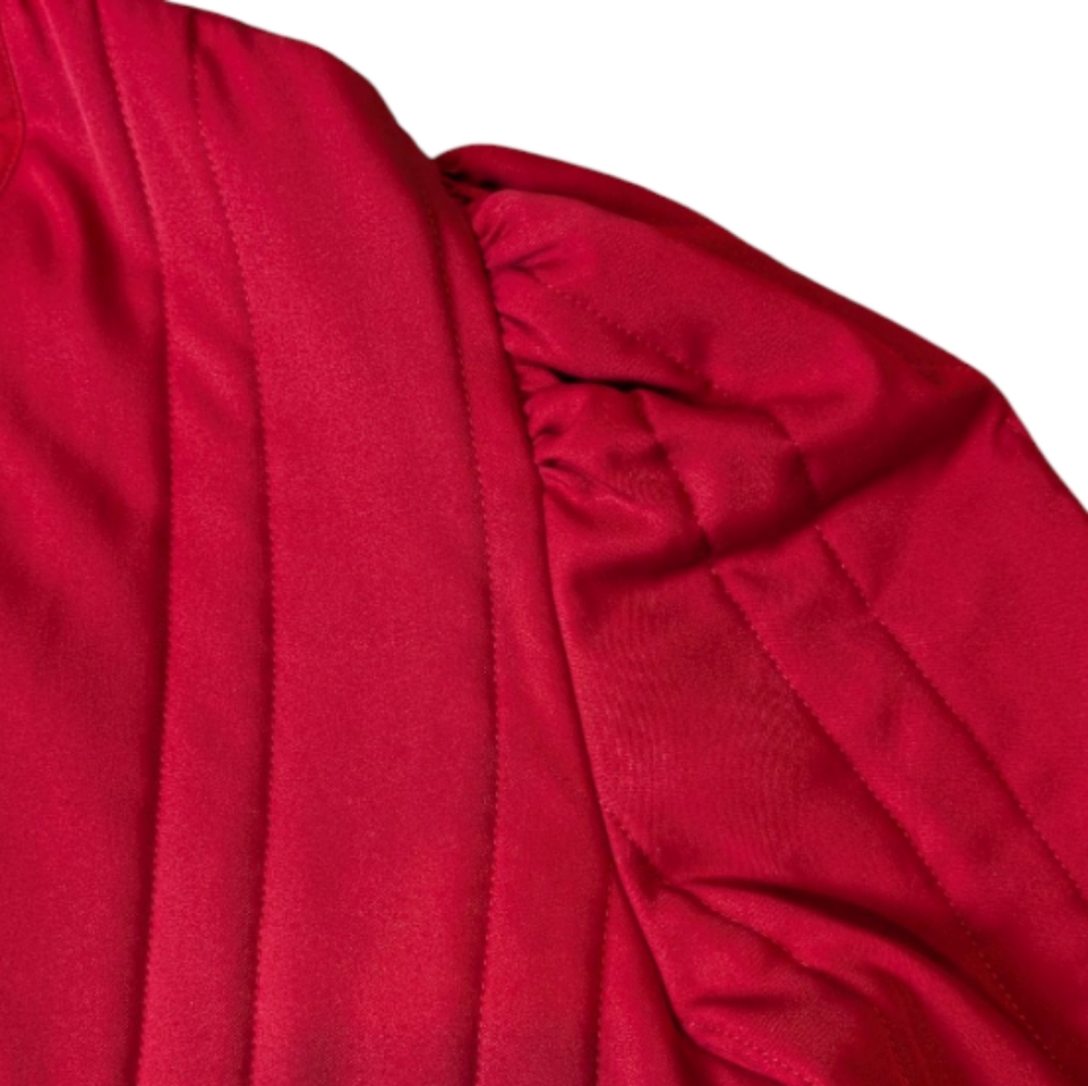 Lonquil Red Quilted Blazer Women's Size 18 Vintage - Picture 8 of 13